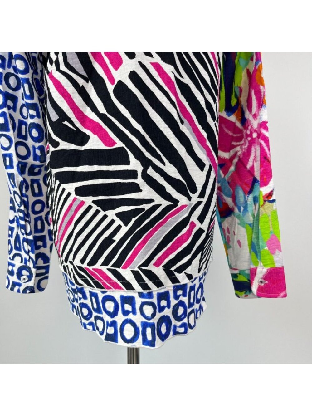 NWOT Coldwater Creek Multicolor Rayon Blend Long-Sleeved Blouse Shirt Size S - Picture 7 of 13